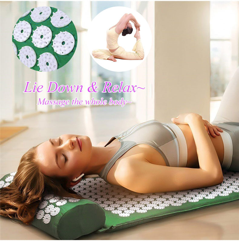 ACUPRESSURE MAT AND PILLOW SET 68*42*2CM FREE STORANGE BAG